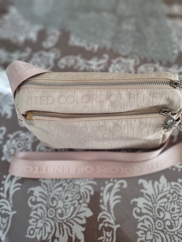 Bennetton orjinal Kadın Çapraz Çanta bej - Görsel 2