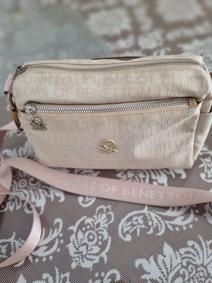 Bennetton orjinal Kadın Çapraz Çanta bej - Görsel 3