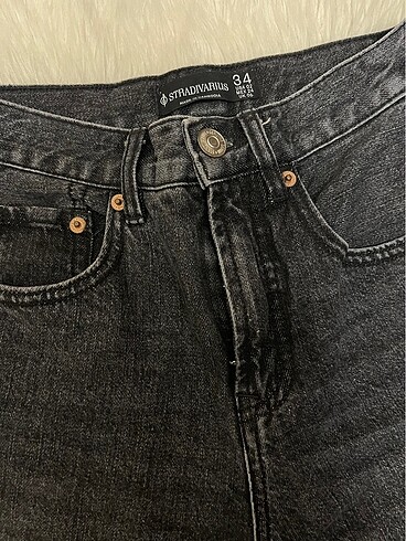 34 Beden gri Renk Stradivarius Straight Jeans
