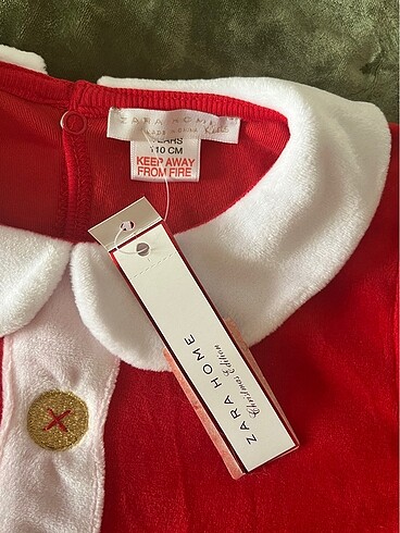 Zara Home 4-5 Yaş Kız Çocuk Yılbaşı Elbisesi Noel Baba Zara Home