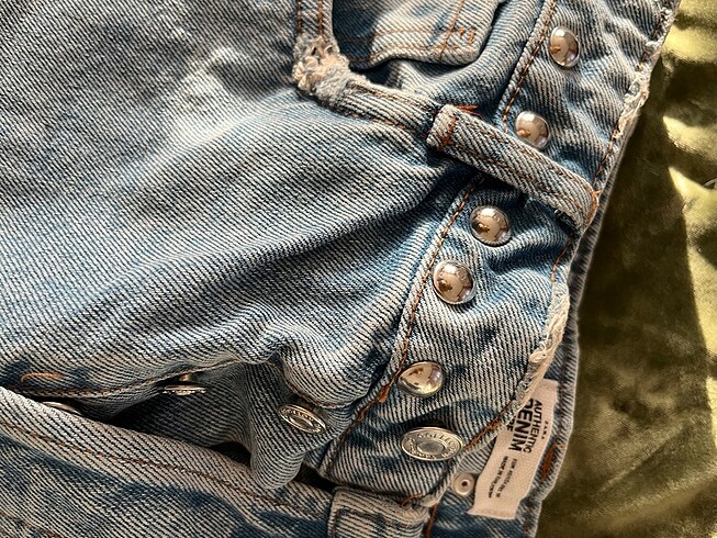 Zara Kot Şort Kadın Jean Denim Şort 40 Beden - Görsel 6