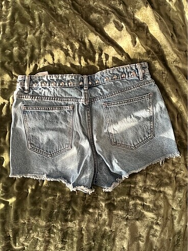 Zara Kot Şort Kadın Jean Denim Şort 40 Beden - Görsel 5