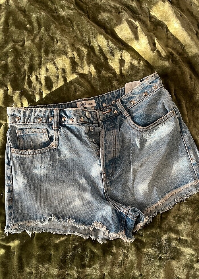 Zara Kot Şort Kadın Jean Denim Şort 40 Beden - Görsel 2