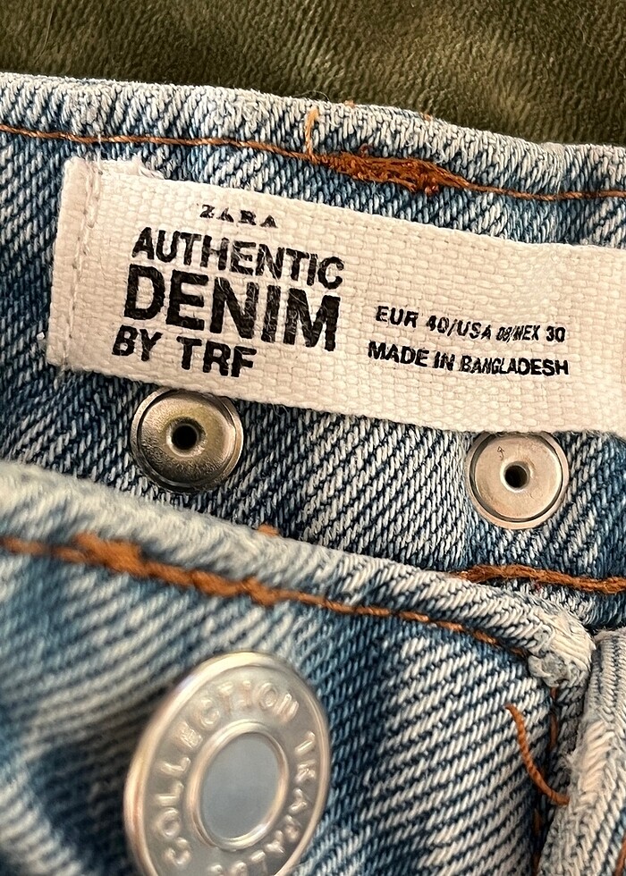 Zara Kot Şort Kadın Jean Denim Şort 40 Beden - Görsel 4
