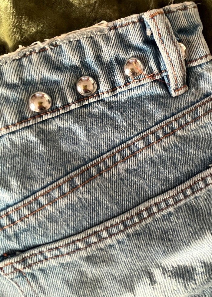 Zara Kot Şort Kadın Jean Denim Şort 40 Beden - Görsel 3