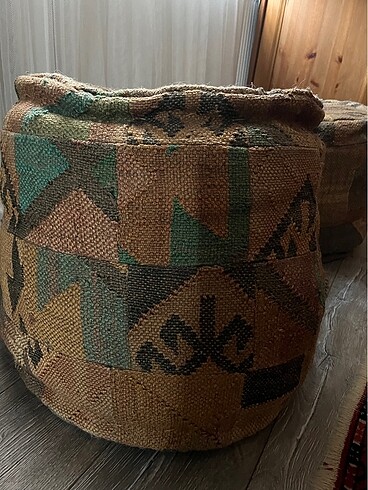 İki adet Mudo Kilim Puf - Görsel 2