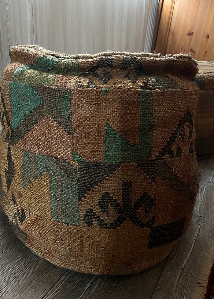 İki adet Mudo Kilim Puf - Görsel 2