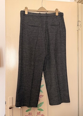 Zara Kadın Tweed Tüvit Gri Kumaş Pantolon - Görsel 2