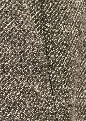 Zara Kadın Tweed Tüvit Gri Kumaş Pantolon - Görsel 4