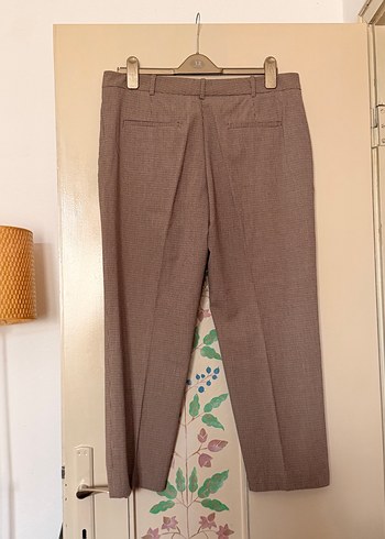 Mango Kahverengi Midi Kumaş Kadın Pantolon - Görsel 3