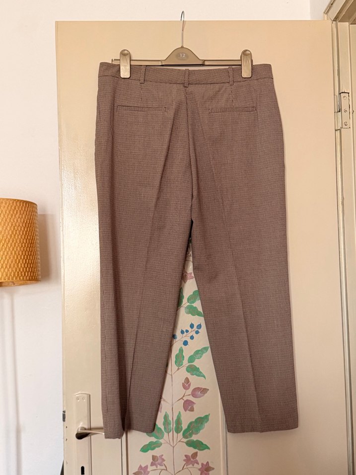 Mango Kahverengi Midi Kumaş Kadın Pantolon - Görsel 3