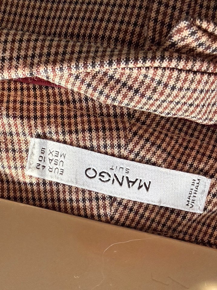 Mango Kahverengi Midi Kumaş Kadın Pantolon - Görsel 2