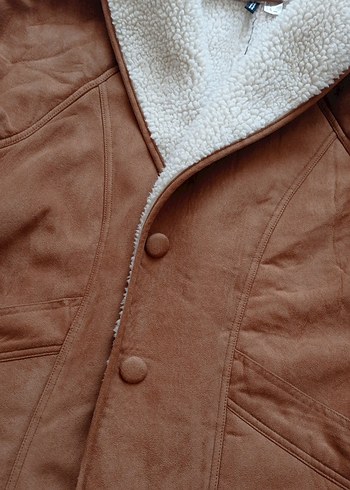 Düğmeli Kahverengi Erkek Süet Kaban - Görsel 3