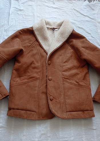 Düğmeli Kahverengi Erkek Süet Kaban - Görsel 2