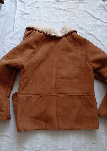 Düğmeli Kahverengi Erkek Süet Kaban - Görsel 8