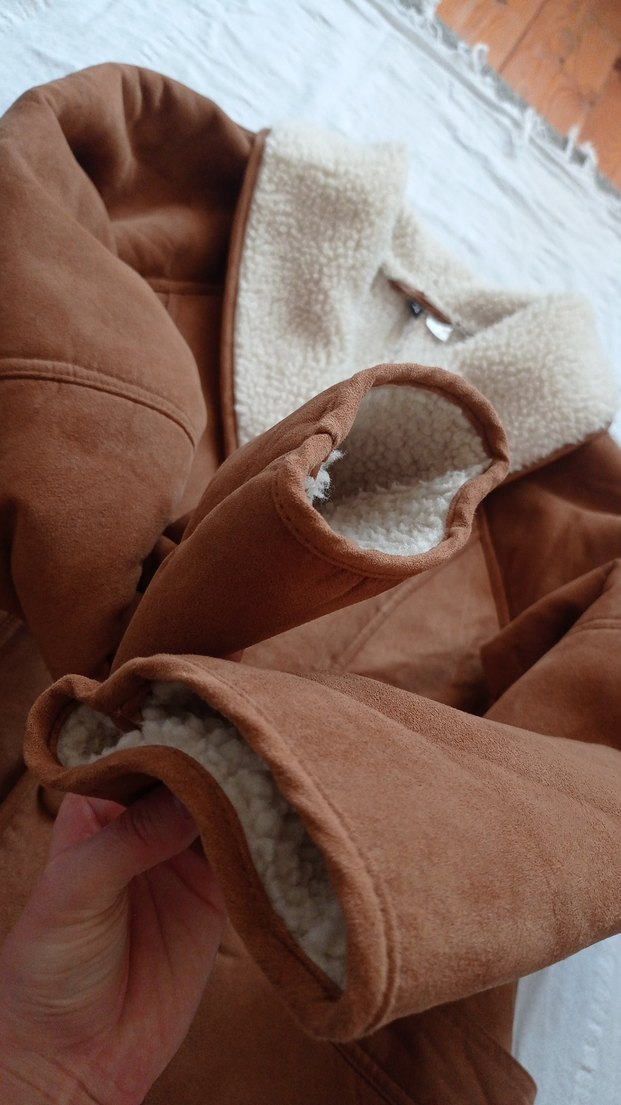 Düğmeli Kahverengi Erkek Süet Kaban - Görsel 5