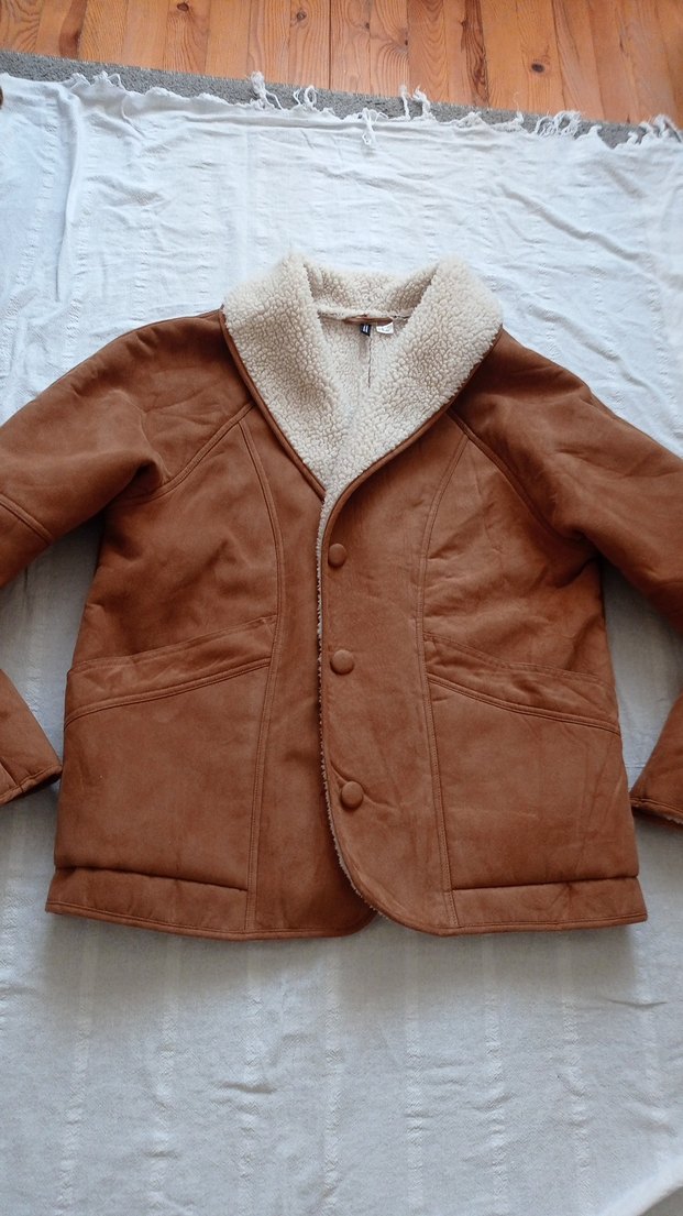 Düğmeli Kahverengi Erkek Süet Kaban - Görsel 2