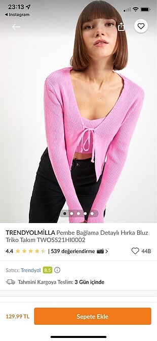 Pembe hırka takımı