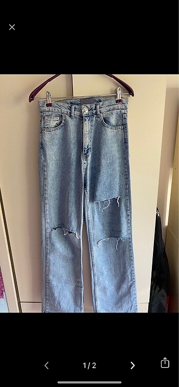 Bol paça buz mavisi jean