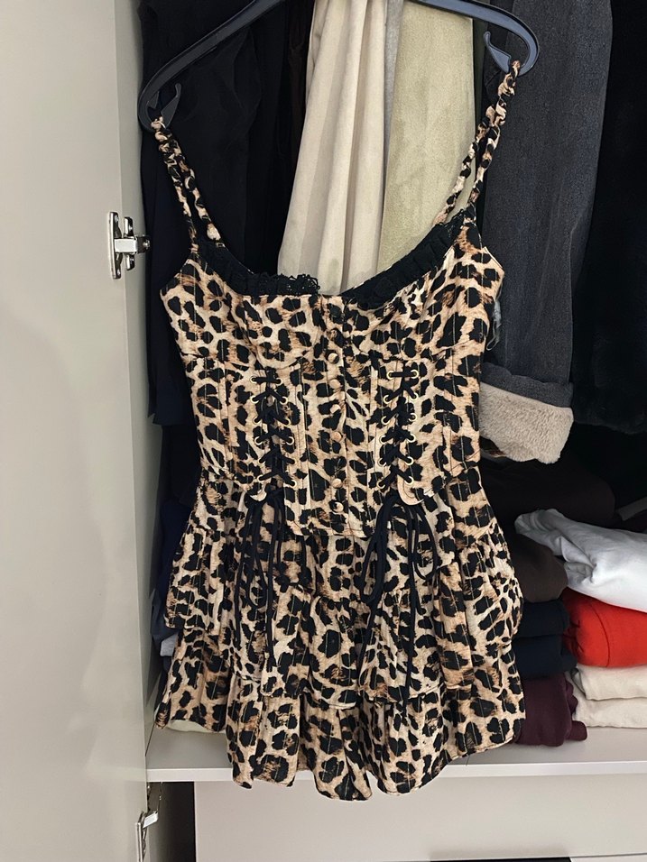 Sagaza madrid kiki leopar elbise - Görsel 2