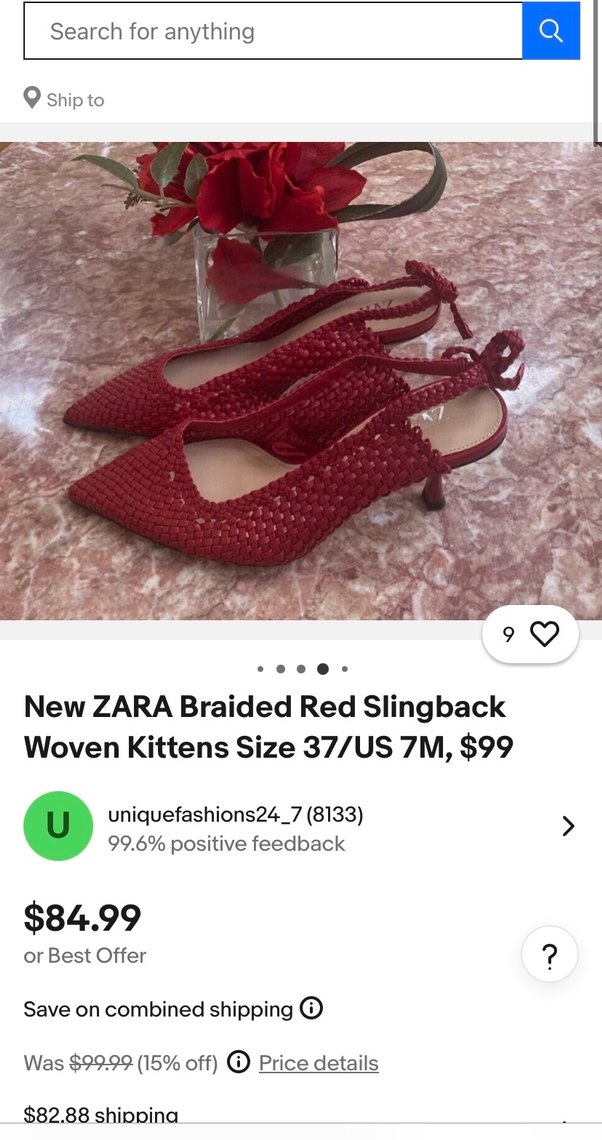 Zara kırmızı hasır topuklu ayakkabı - Görsel 5