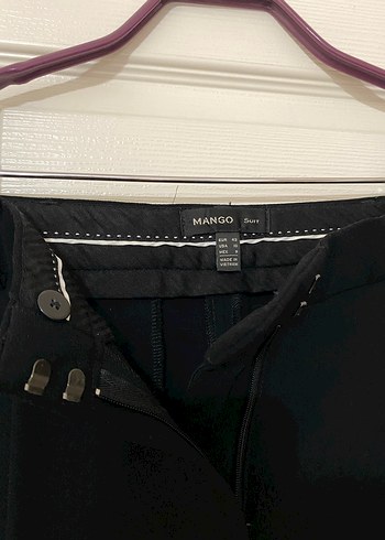 Mango saten şeritli kumaş pantolon - Görsel 4