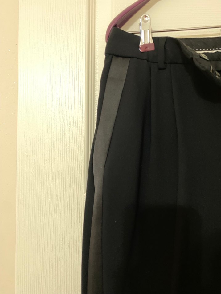 Mango saten şeritli kumaş pantolon - Görsel 5