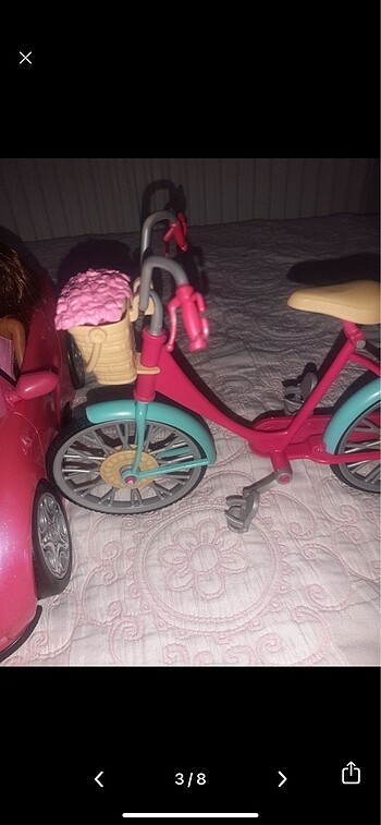 Beden Barbie araba bisiklet