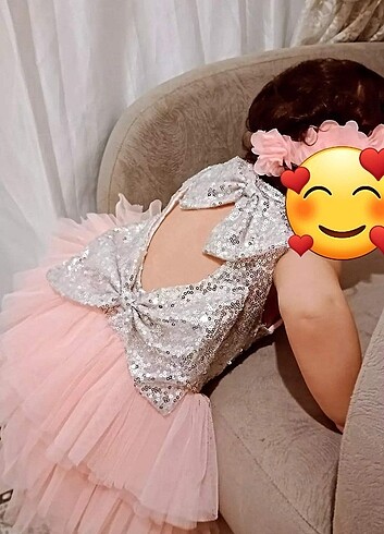 H&M Kız Çocuk elbise pudra rengi