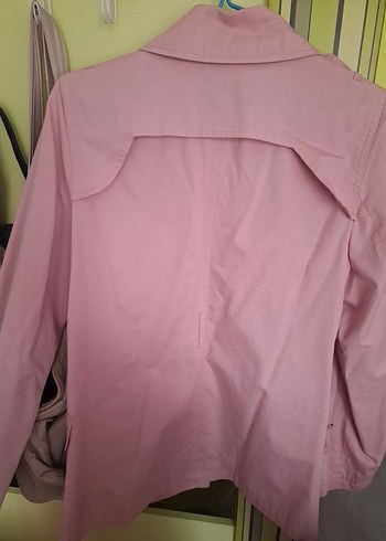 Düğmeli Pembe Midi Trençkot - Görsel 2