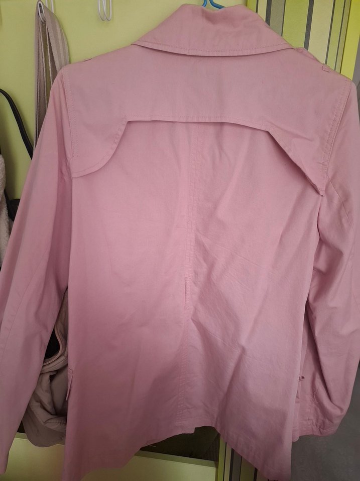 Düğmeli Pembe Midi Trençkot - Görsel 2