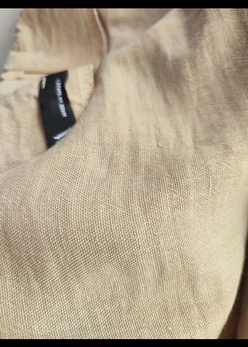 Zara Camel Renkli Kuşaklı Uzun Kadın elbise