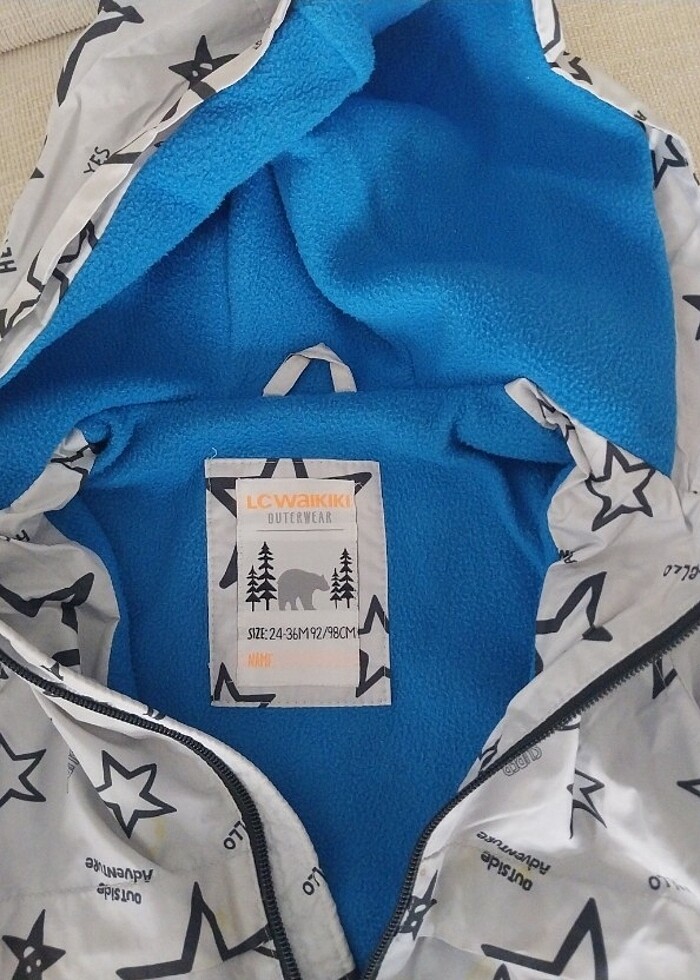 Çocuk içi polarlı yağmurluk - Görsel 3