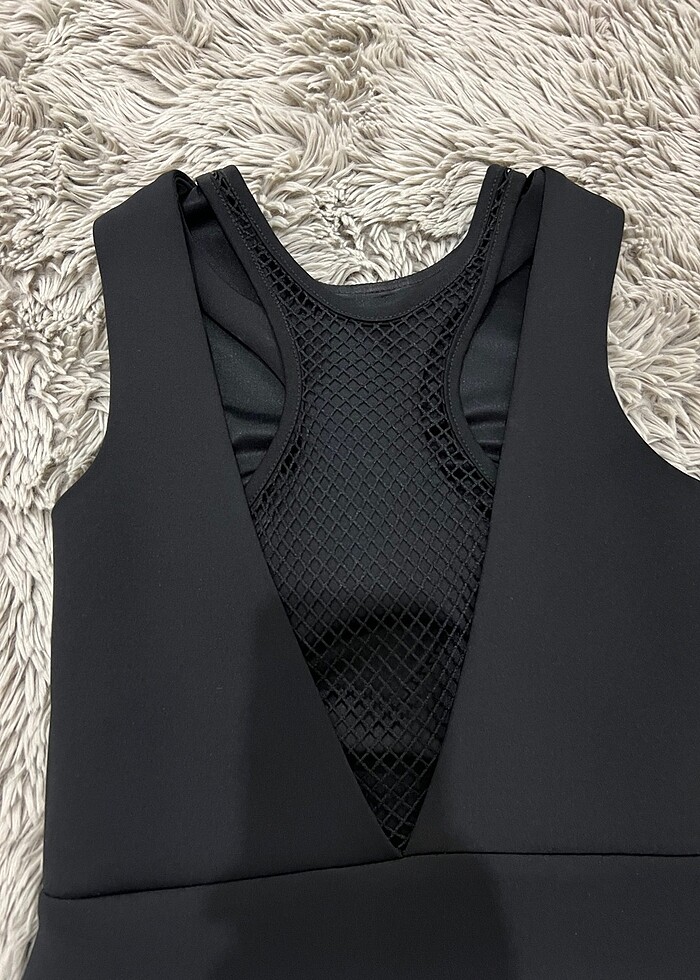 File Detaylı Mini Elbise - Görsel 3