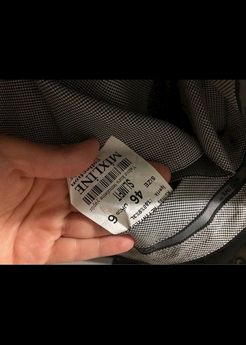 46-6 drop Beden siyah Renk Erkek Siyah Modern Klasik Takım Elbise