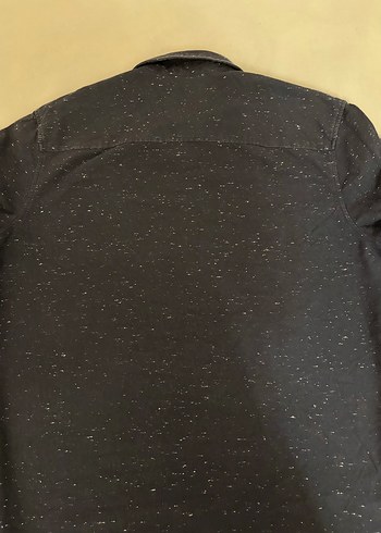 Erkek Siyah Denim Gömlek Uzun Kollu - Görsel 5