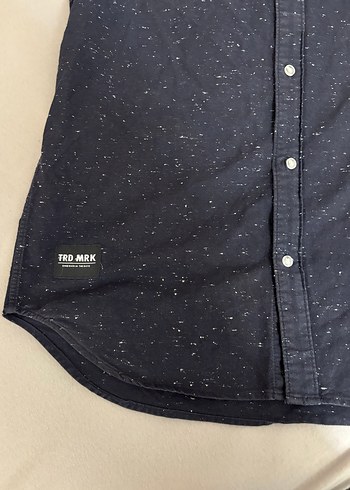 Erkek Siyah Denim Gömlek Uzun Kollu - Görsel 4