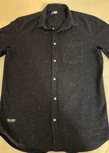 Erkek Siyah Denim Gömlek Uzun Kollu - Görsel 2