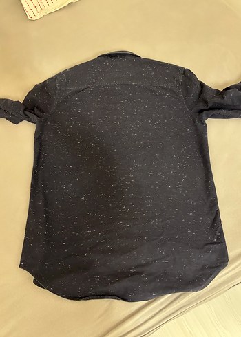 Erkek Siyah Denim Gömlek Uzun Kollu - Görsel 6