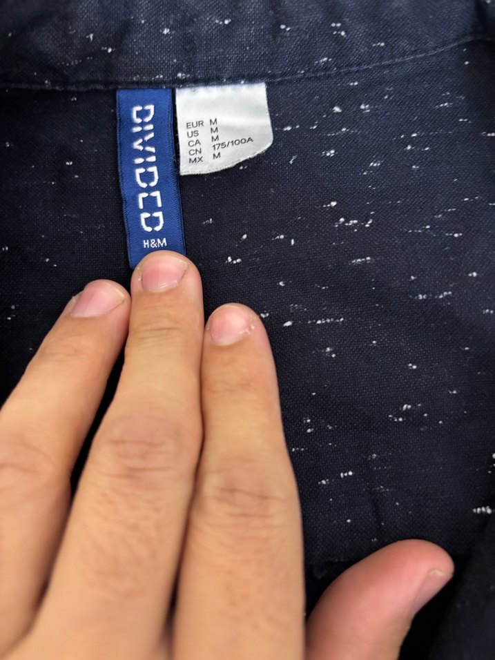 Erkek Siyah Denim Gömlek Uzun Kollu - Görsel 3