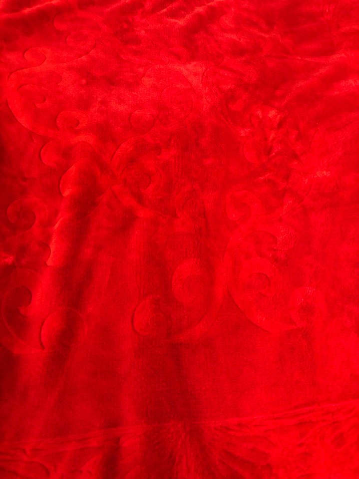 Kırmızı peluş çift kişilik Battaniye sıfır ürün - Görsel 2