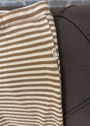 Little gusto Erkek Çocuk Kahverengi Çizgili Pamuklu Pantolon - Görsel 3
