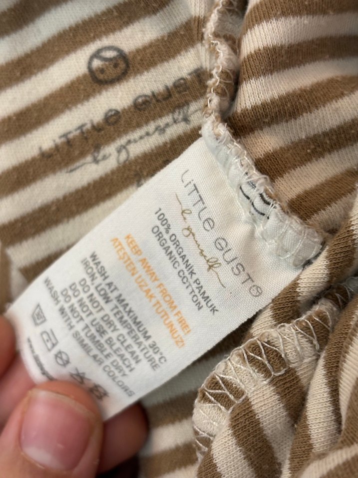 Little gusto Erkek Çocuk Kahverengi Çizgili Pamuklu Pantolon - Görsel 5