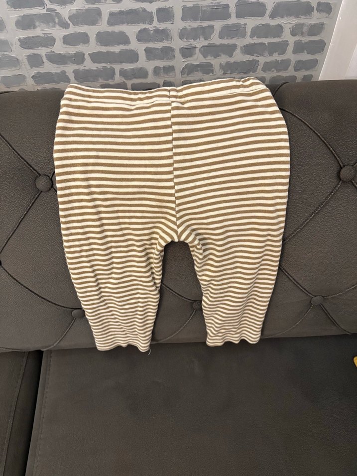 Little gusto Erkek Çocuk Kahverengi Çizgili Pamuklu Pantolon - Görsel 4