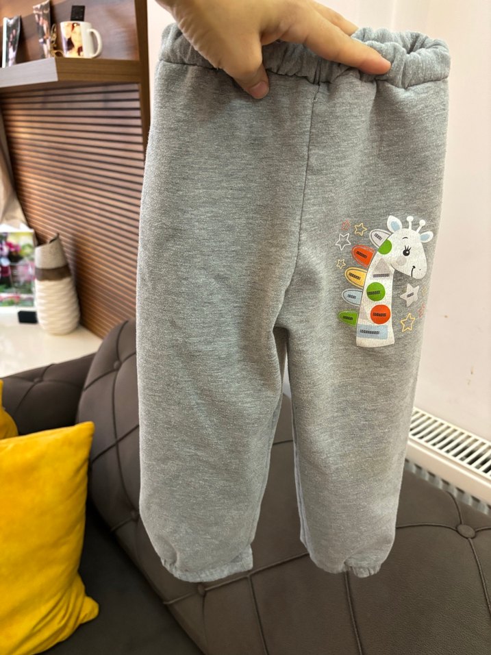 Erkek Çocuk Loose Fit Sarı Eşofman Altı - Görsel 5