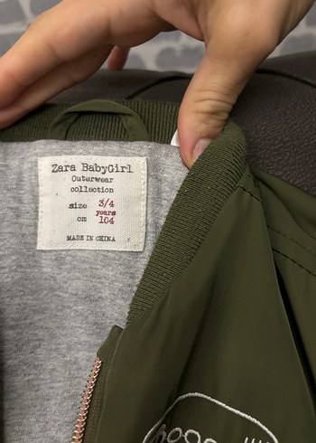 Yeşil Baskılı bebek Bomber Ceket 3-4 yaş - Görsel 4