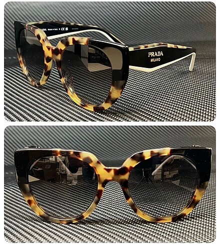 Prada leopar detaylı gözlük