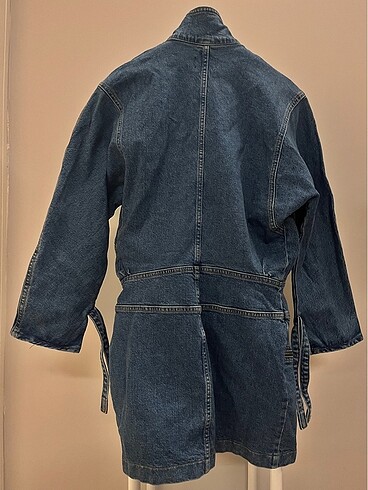 34 Beden Trentyolmilla x Zeynep Tosun denim elbise
