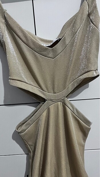 xs Beden Simli modern elbise