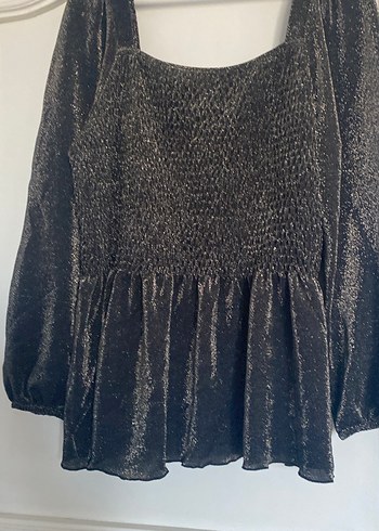 Kahverengi Fırfır buzi Bluz simlikendinde - Görsel 9